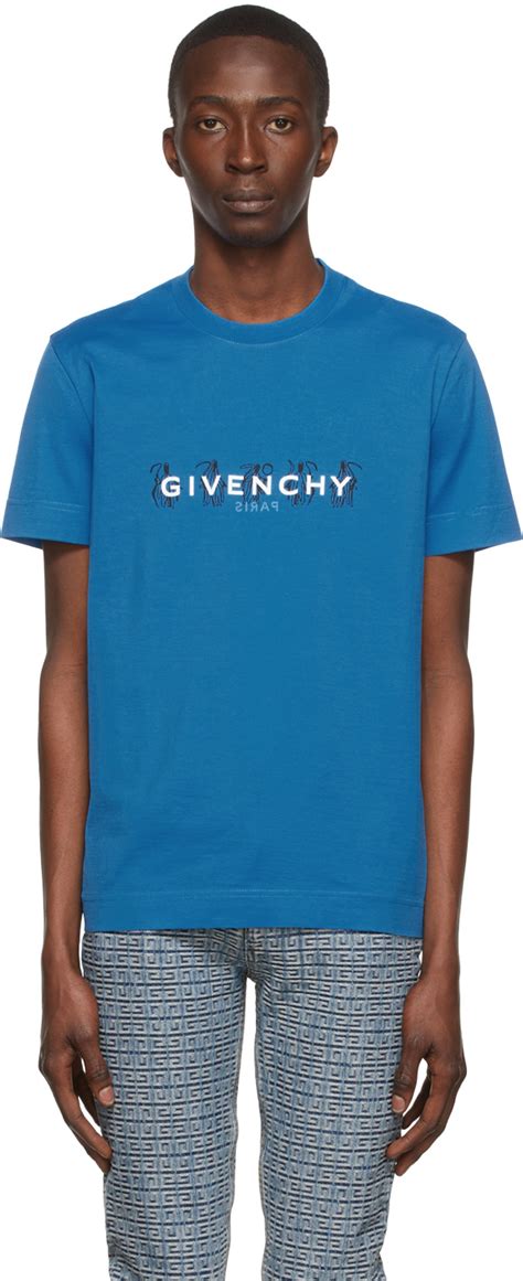 white and blue givenchy t shirt|Givenchy signature t shirt.